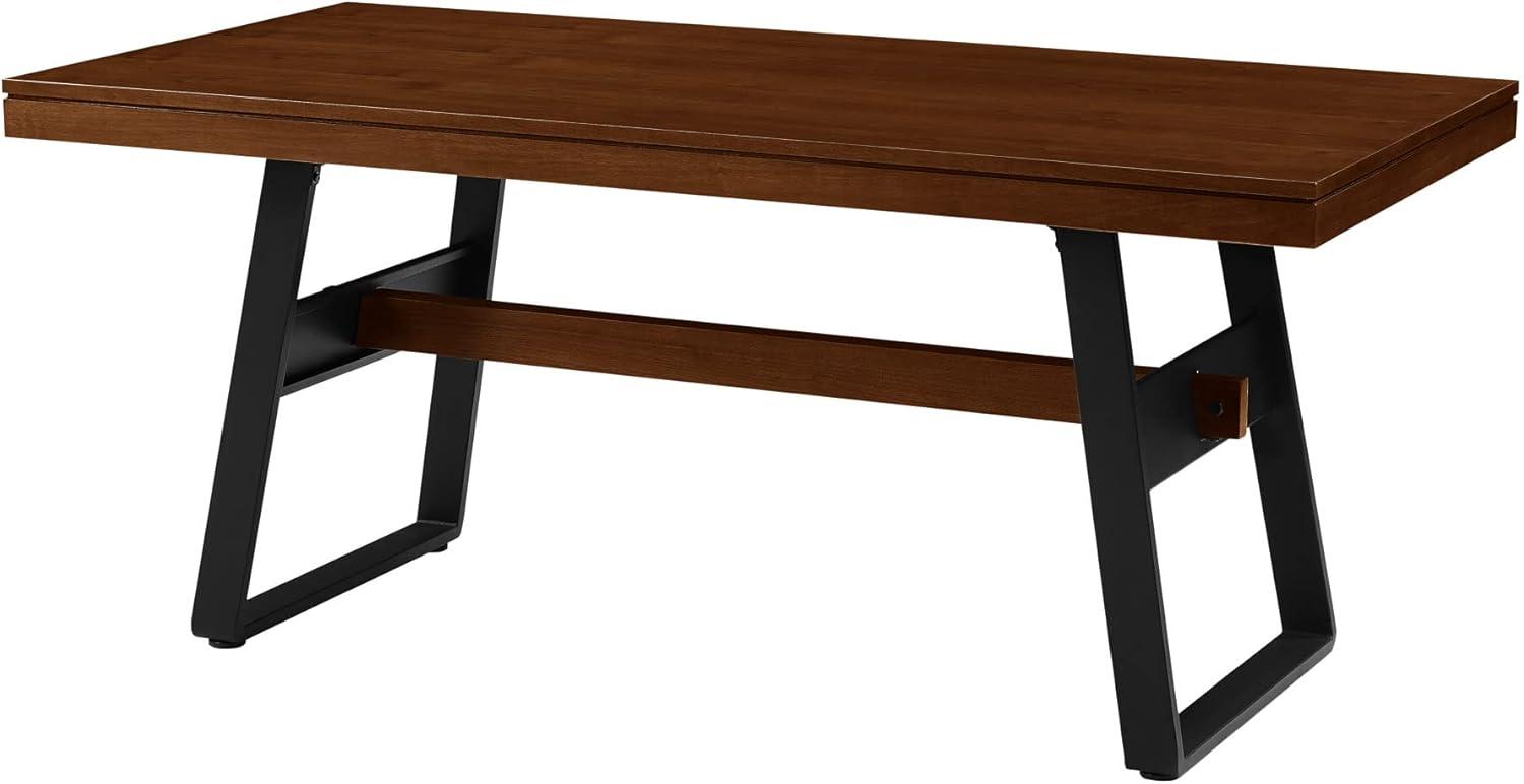 Ash Metal Base Dining Table