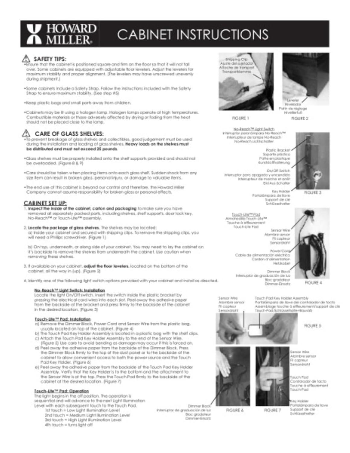 Howard Miller Duane Curio Cabinet 680487 Black Satin