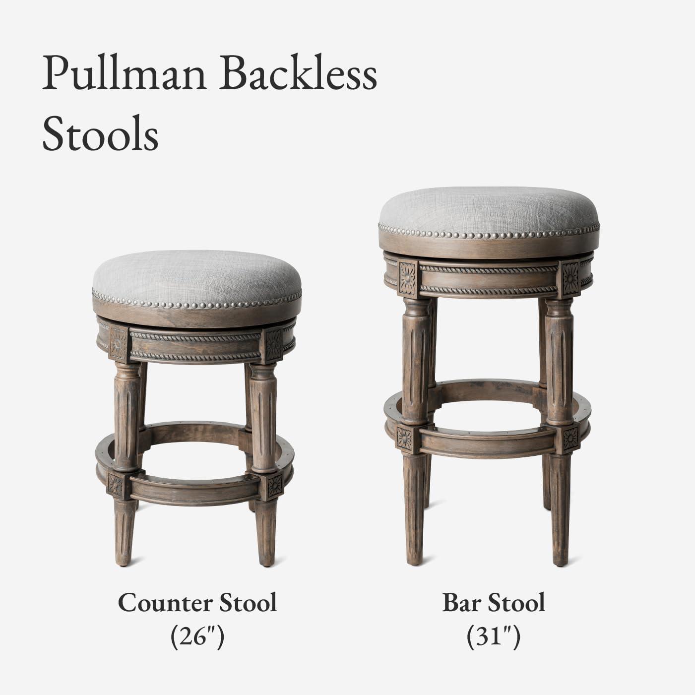 Maven Lane Maven Lane Pullman Backless Stool with Fabric Upholstery