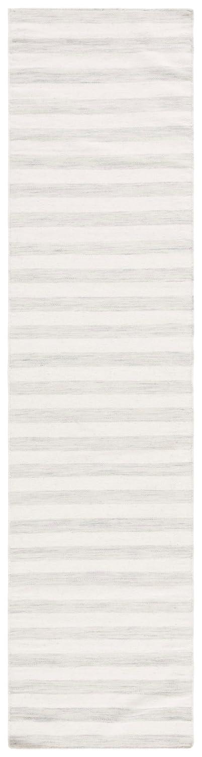 Dhurries DHU575 Hand Woven Runner Rug - Light Blue/Ivory - 2'6"x10' - Safavieh.