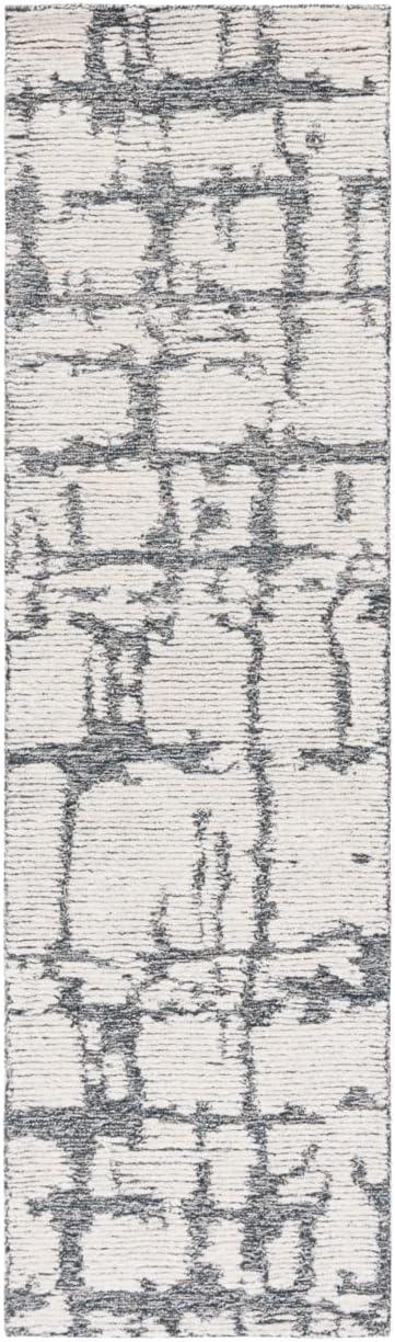 Martha Stewart Rugs Martha Stewart 4533 Hand Tufted Wool/Cotton Rug in Charcoal/Ivory