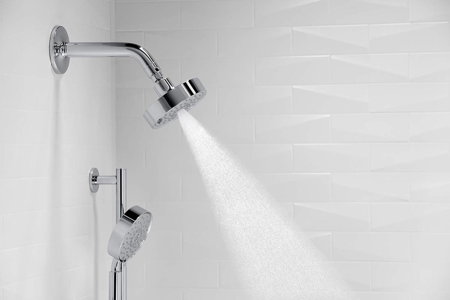 Purist Polished Chrome 5.5" Multifunction Wall-Mounted Showerhead