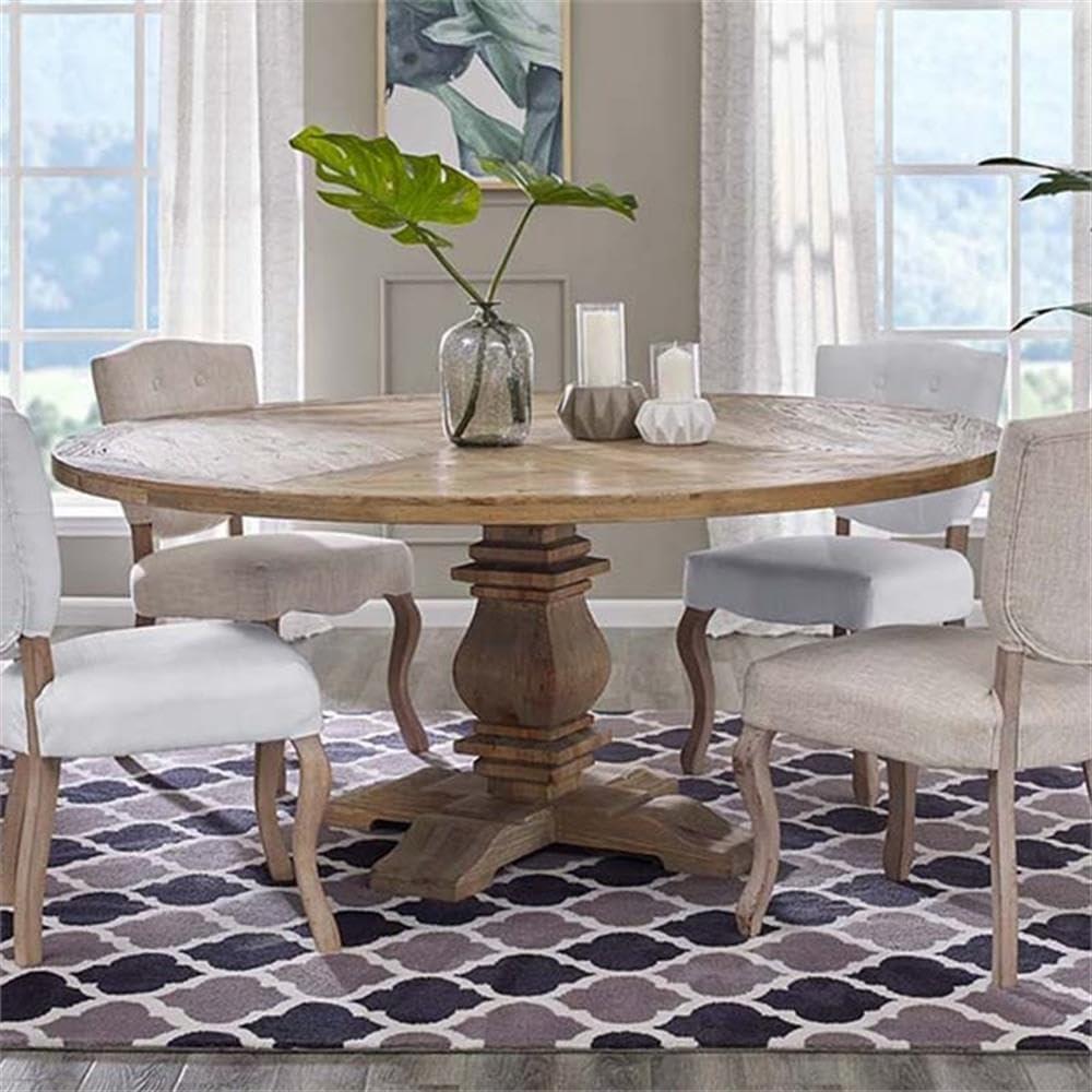 The Barn Wild Hen Round Pine Wood Dining Table by Modway