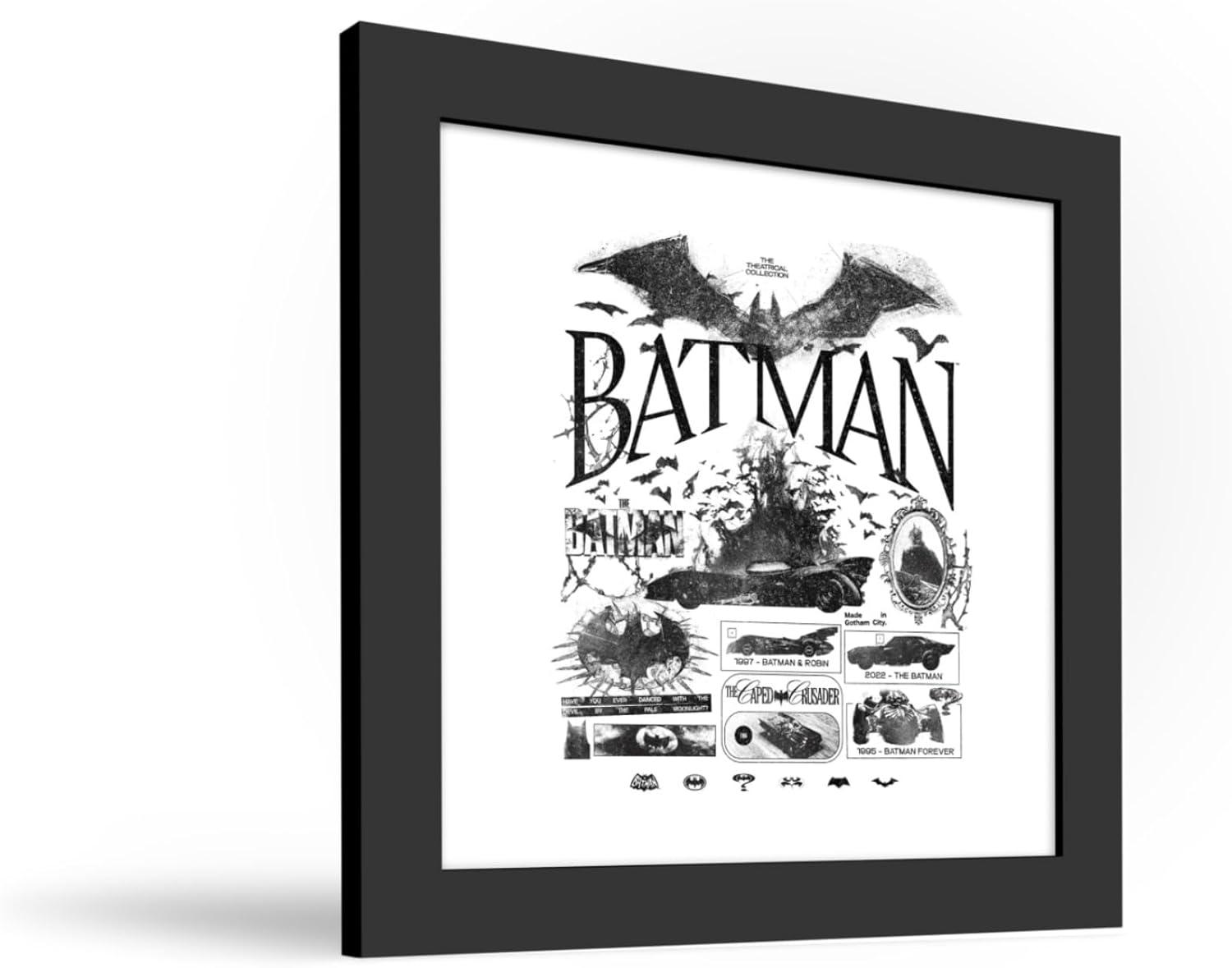 Gallery Pops DC Comics Batman 85th Anniversary - Artist Theatrical Collection Wall Art, Black Framed Version, 12" x 12"