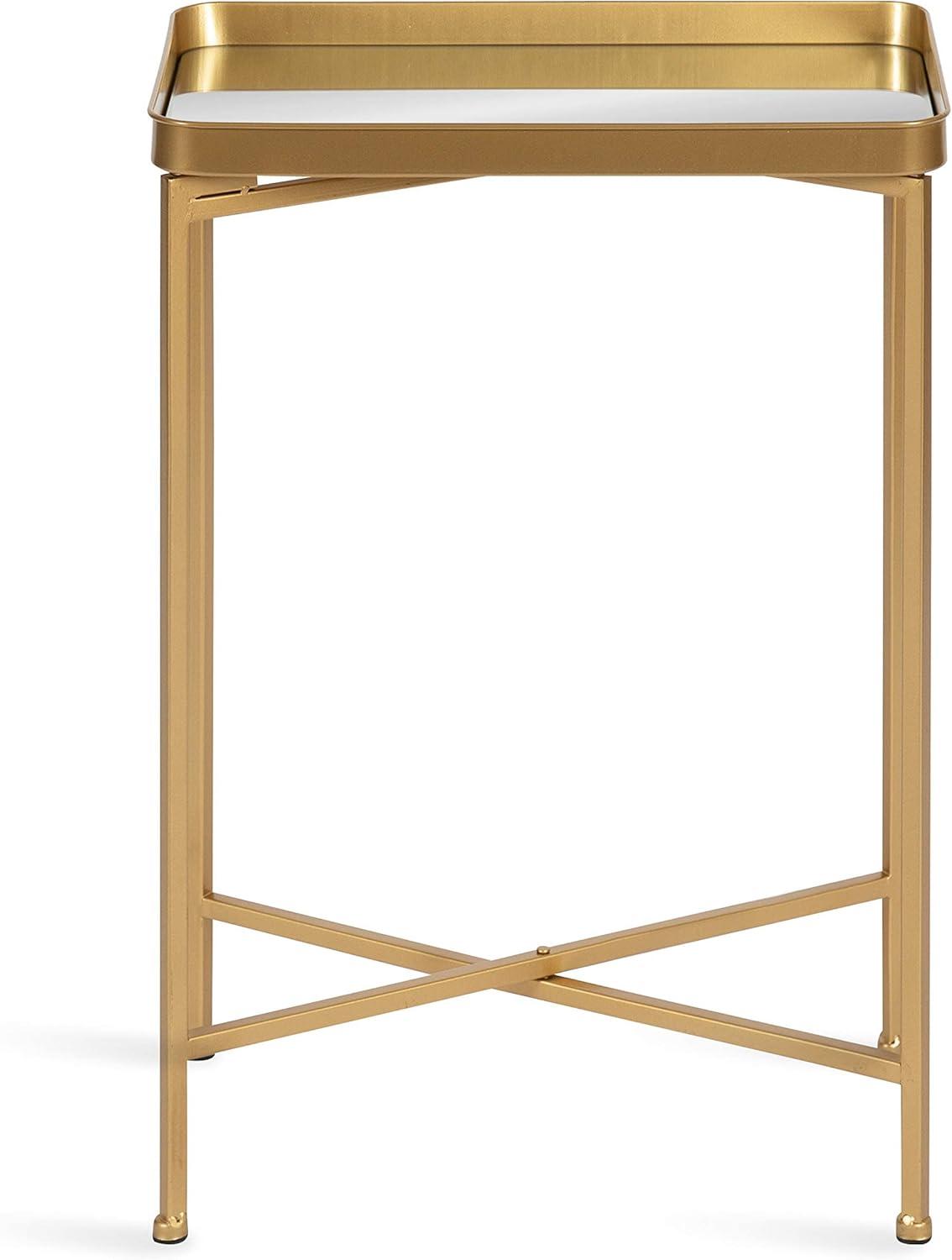 Kate and Laurel Celia Metal Tray Accent Table