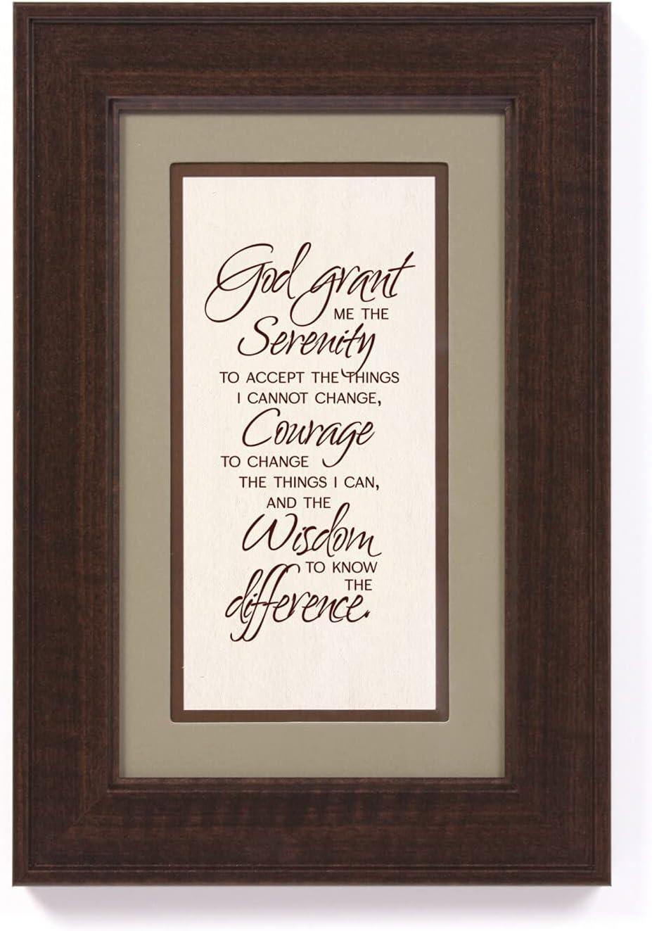 James Lawrence 'Serenity Prayer' Inspirational Framed Wall Art - Brown