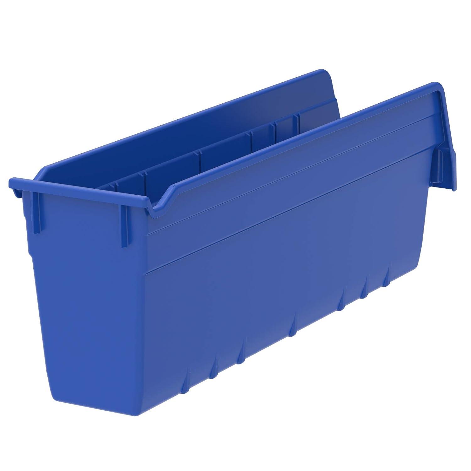 Blue Polypropylene 18-Inch Nesting Storage Bin