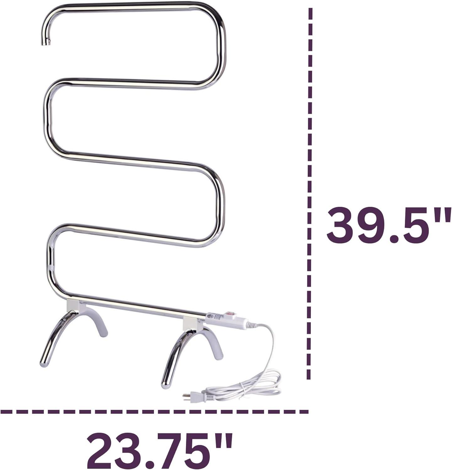 Chrome Wall-Mounted and Free-Standing Towel Warmer Rack