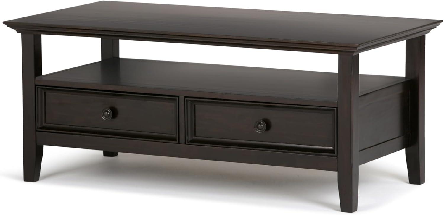 Simplihome Coffee Table, Amherst, Hickory Brown