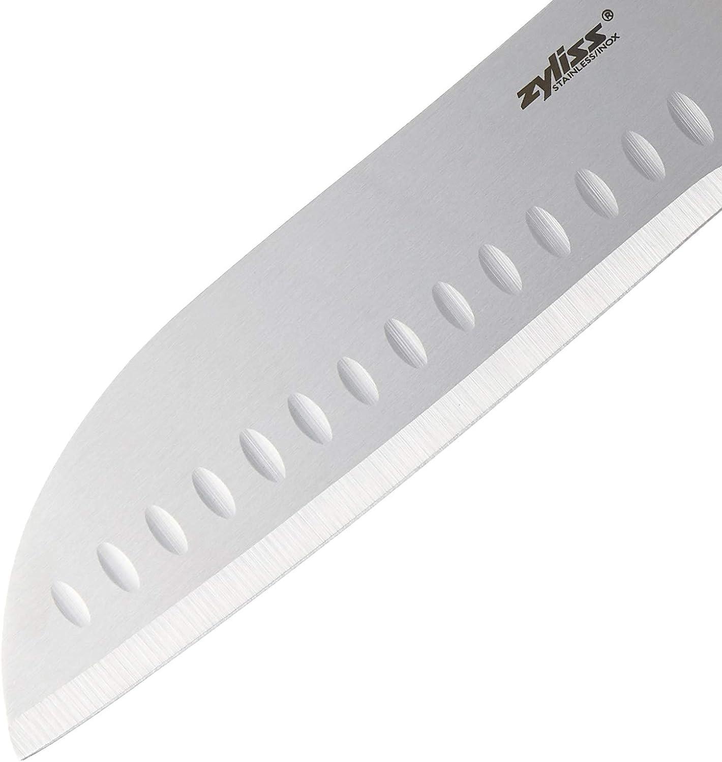 Zyliss 2-Piece Stainless Steel Santoku Knife Set with Sheaths