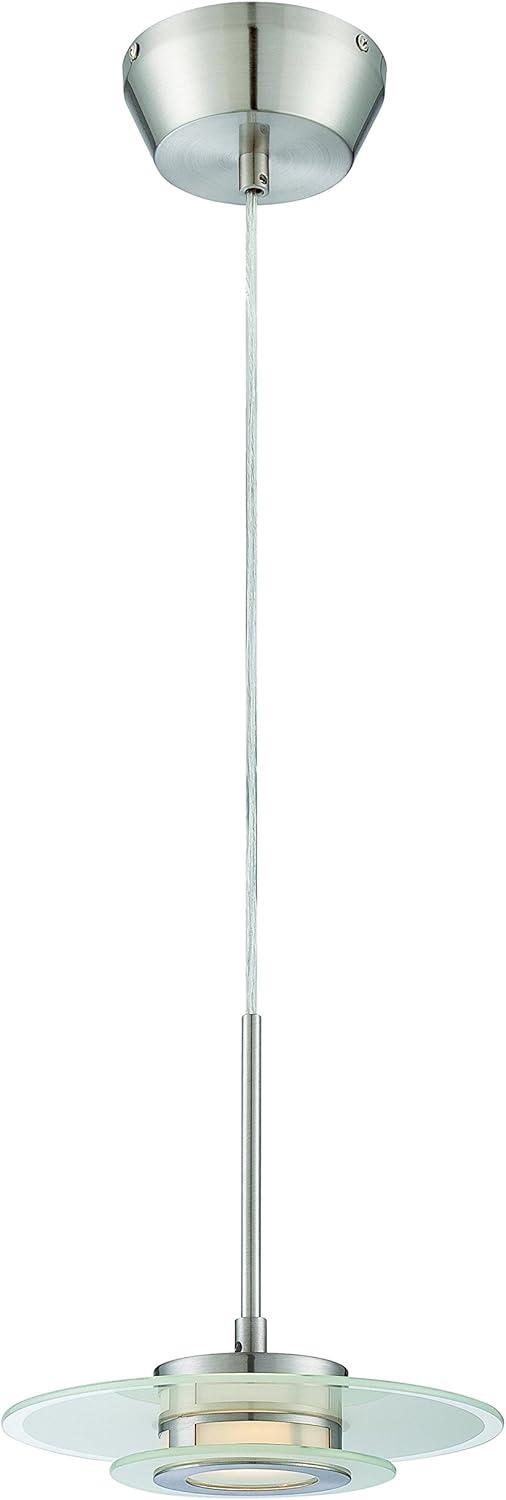 Lite Source Ls-19368 Lexa 1 Light Energy Efficient Pendant - Silver
