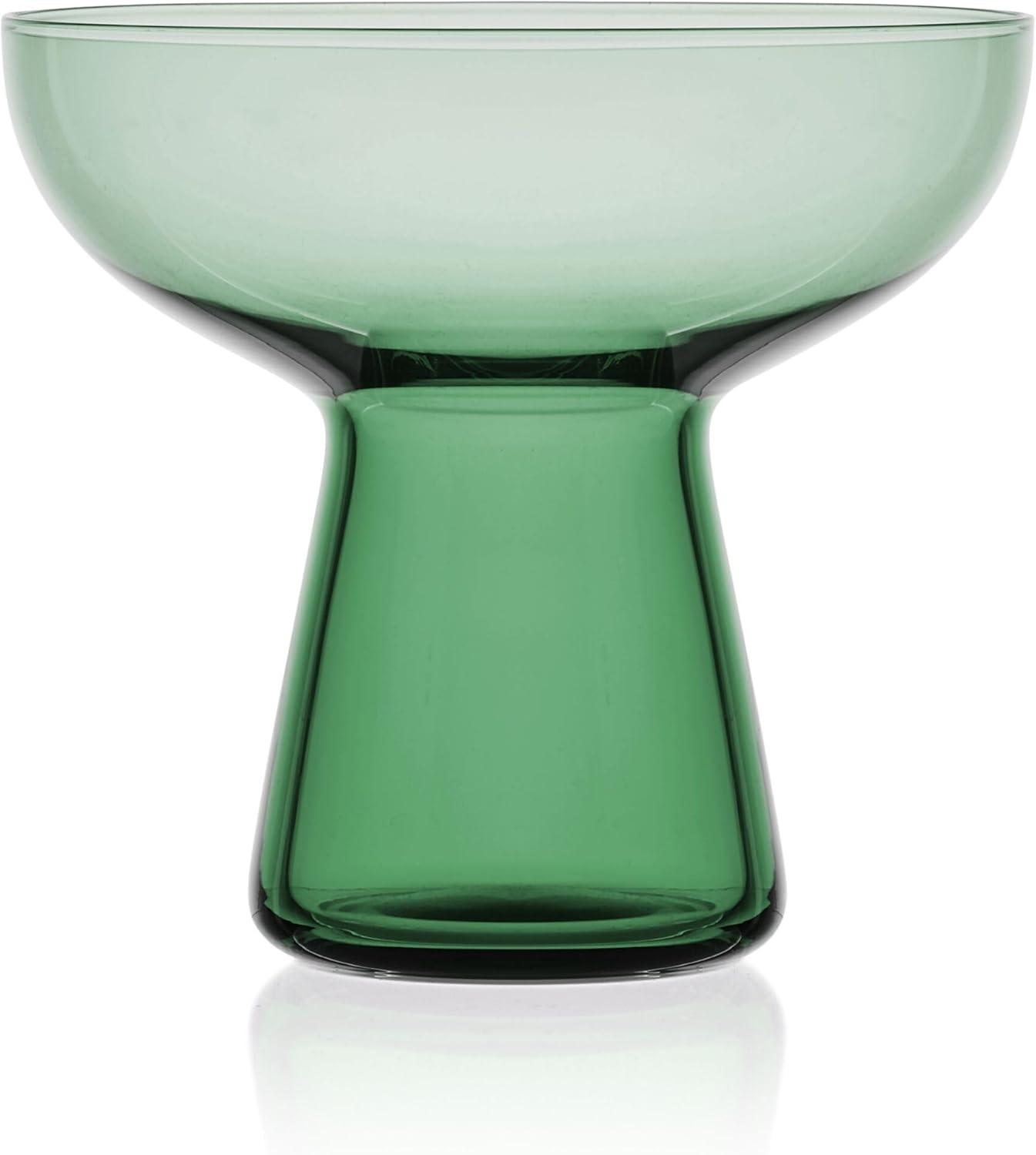 Phoebe Sage Green Glass Margarita Cocktail Set