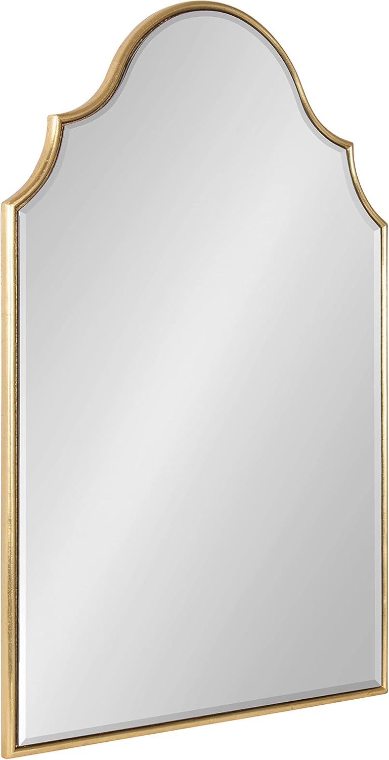 Kate and Laurel Leanna Arch Framed Wall Mirror, Gold 20x30