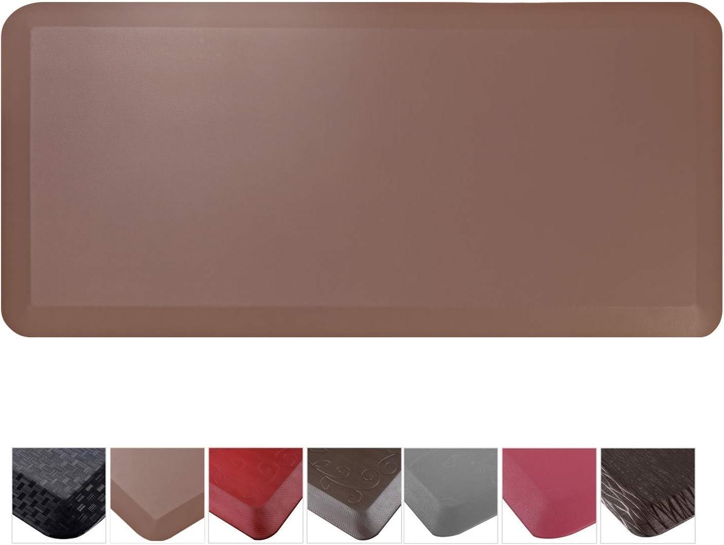 Cook N Home Anti Fatigue Floor Mat - 3/4 Inch Thick Perfect Kitchen Mats for Floor, Standing Desk Mat - Comfort at Home, Office, Garage -Durable - Stain Resistant - Non-Slip Bottom (39 x 20", Brown)