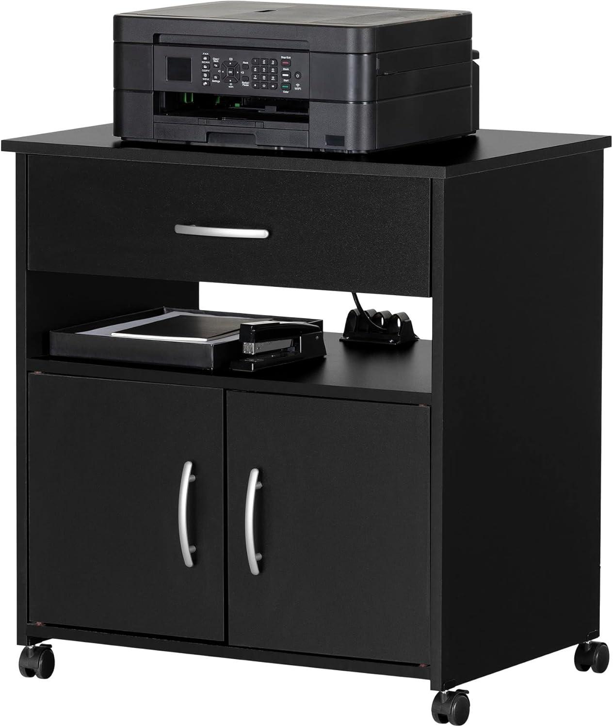 South Shore Axess 29.13'' H x 23'' W 1 Printer Stand with Wheels