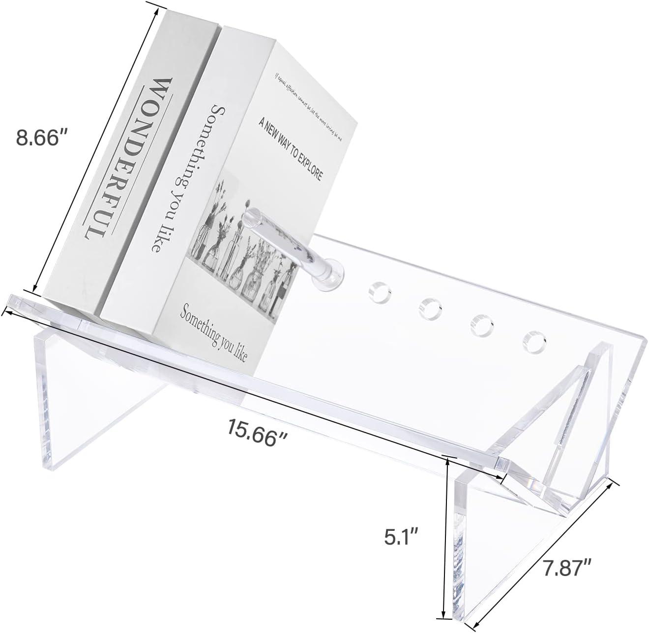 Clear Acrylic Desktop Bookcase with Modern Design