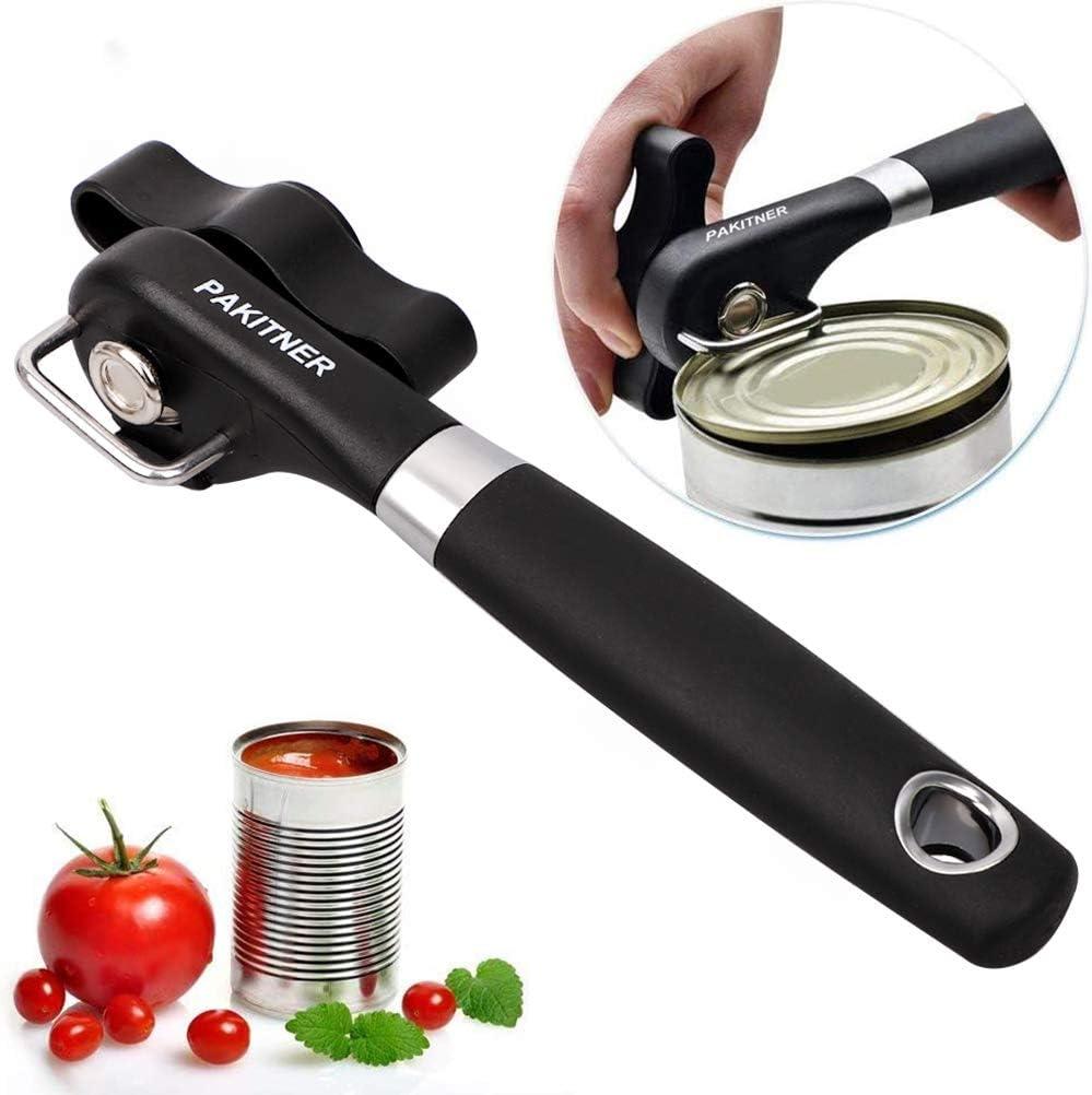 XIXISTARYY Kitchen Gadgets Tableware Smooth Edge Safe Cut Can Opener No Sharp Edges Or Cuts Black