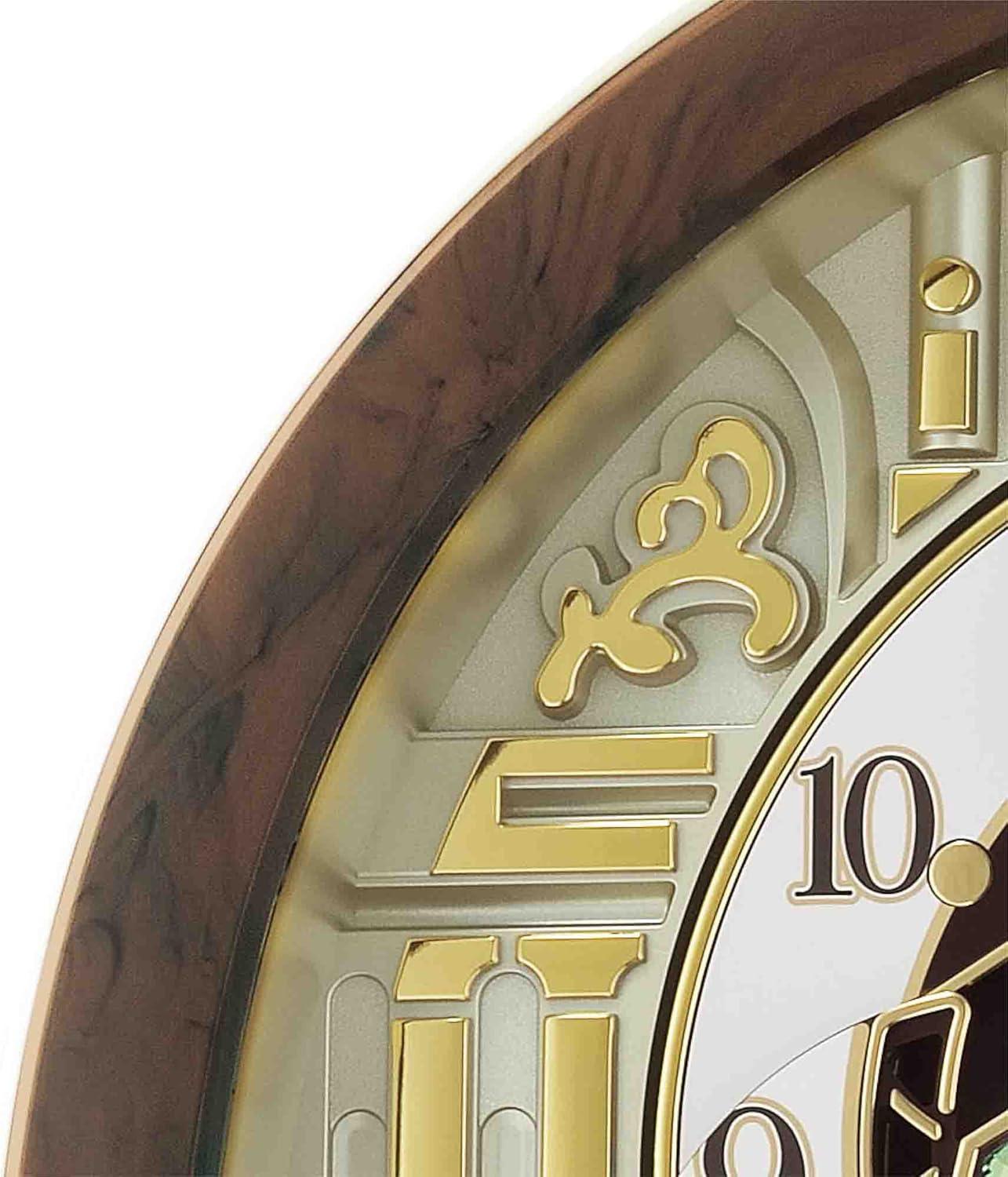 Seiko Melodies in Motion Wall Clock, Golden Chandelier