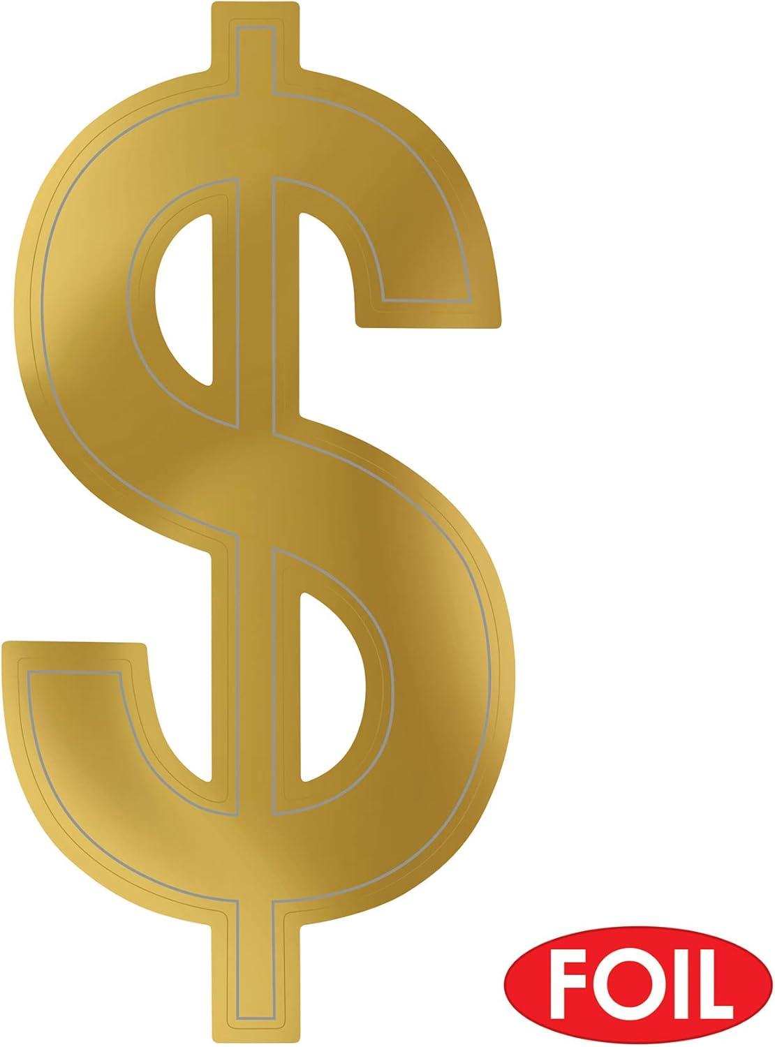 Gold Foil Dollar Sign Party Decoration