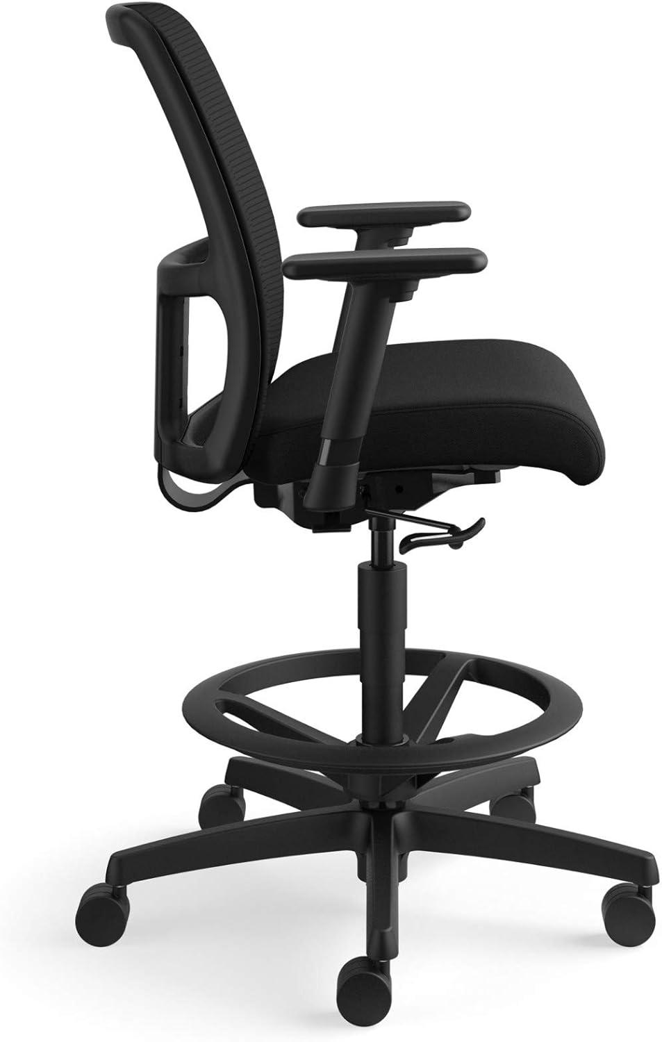 HON Ignition Task Stool 5-star Base - Black - 27.5" Width x 27.5" Depth x 55" Height - 1 Each