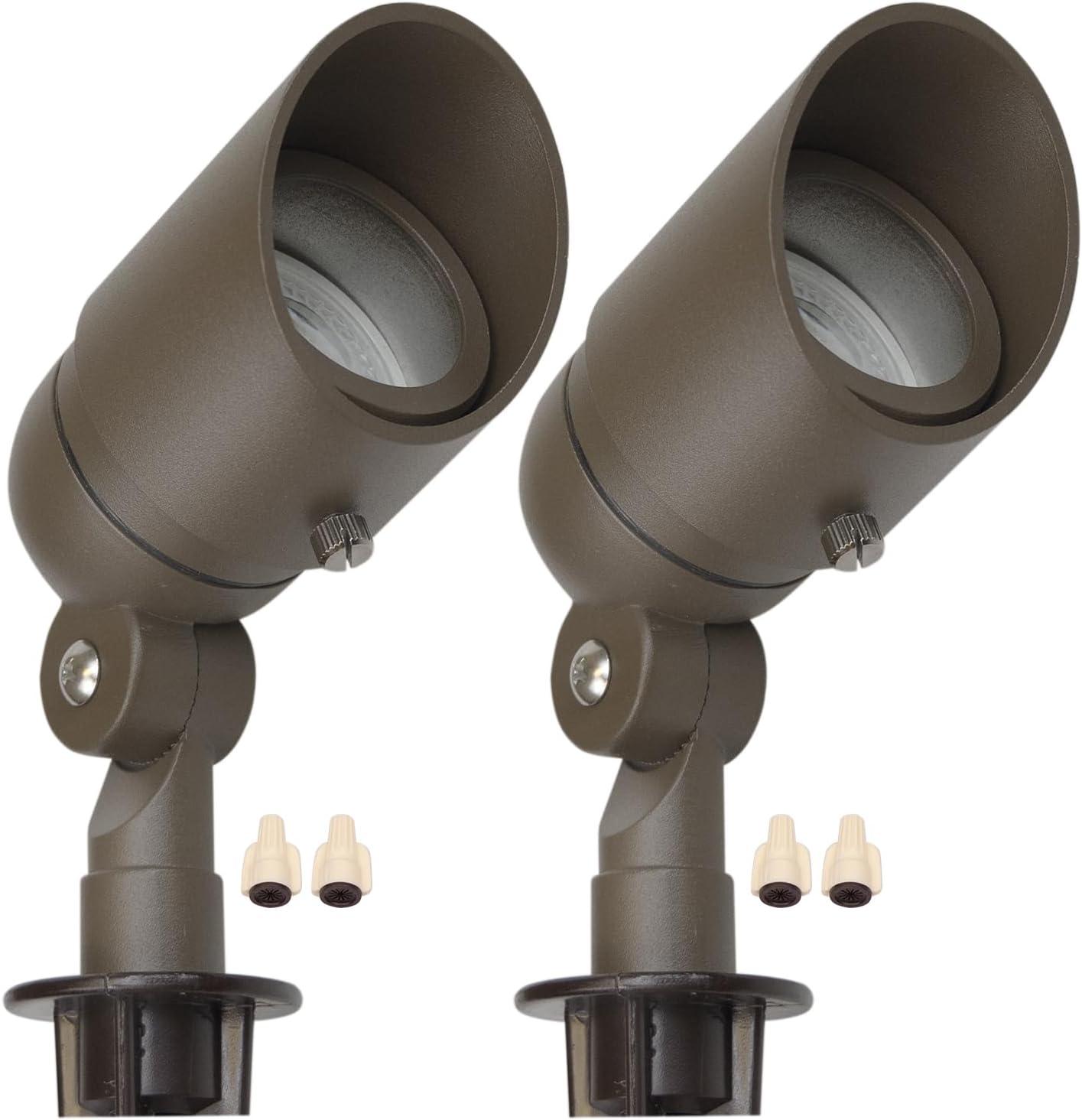 Bronze 4W Low Voltage Outdoor LED Spotlights (2-Pack)