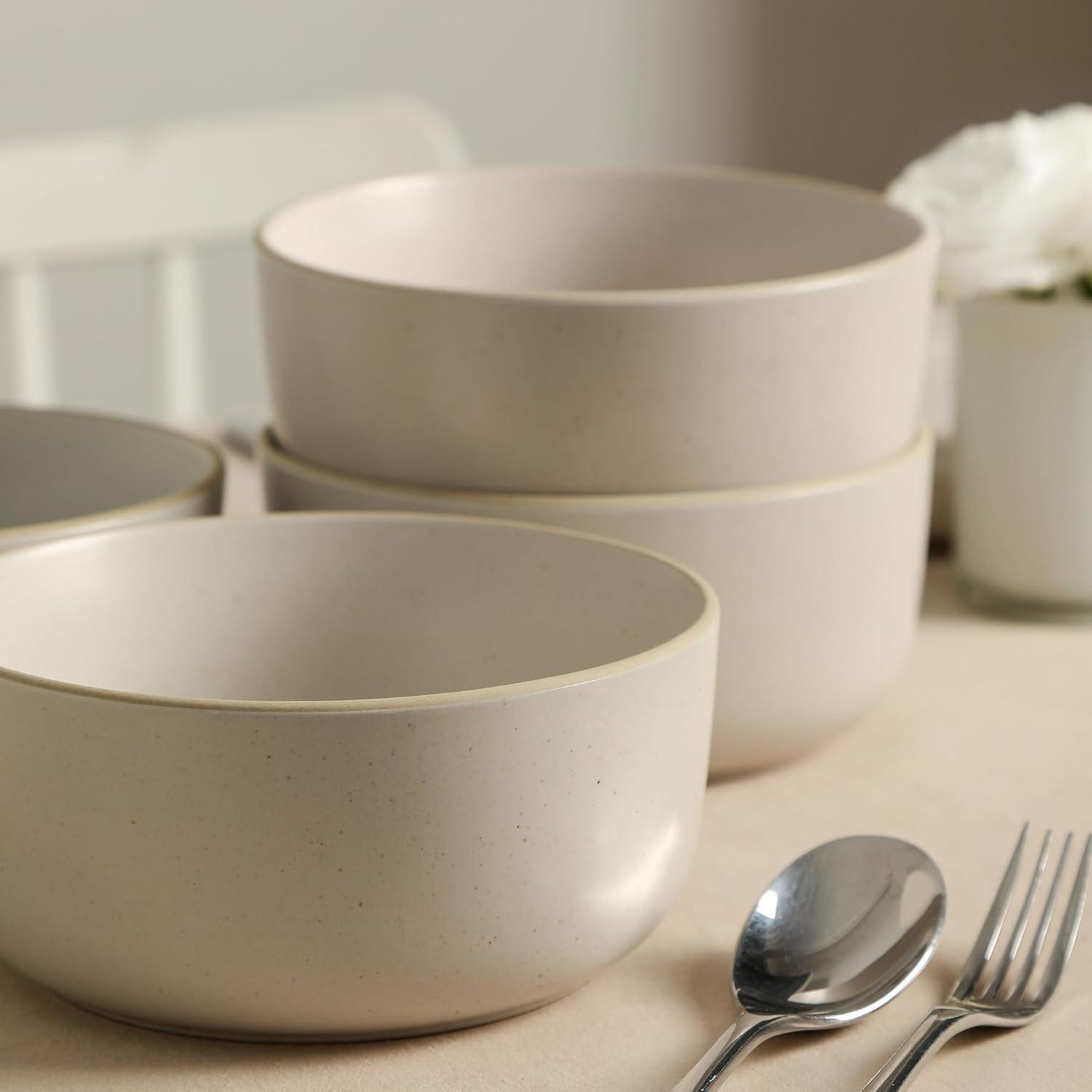 Earth & Clay Amber 24-Piece Dinnerware Set Stoneware