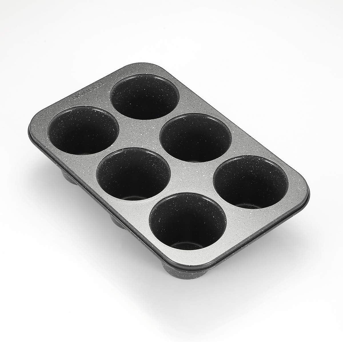 Gray Granite Non-Stick Jumbo 6-Cup Muffin Pan