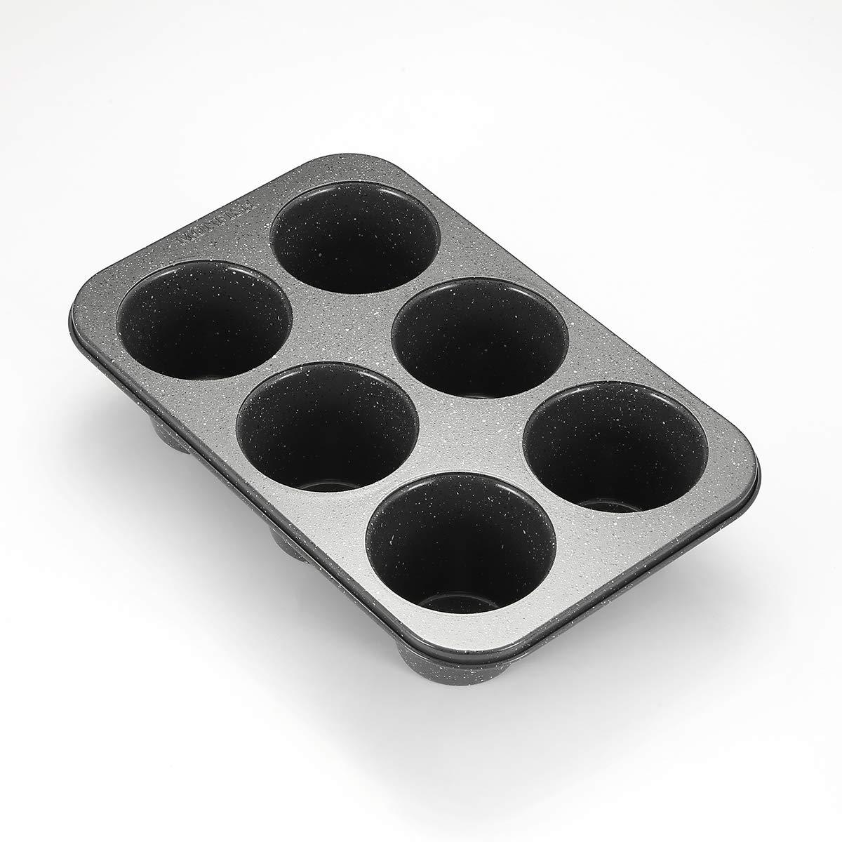 Gray Granite Non-Stick Jumbo 6-Cup Muffin Pan