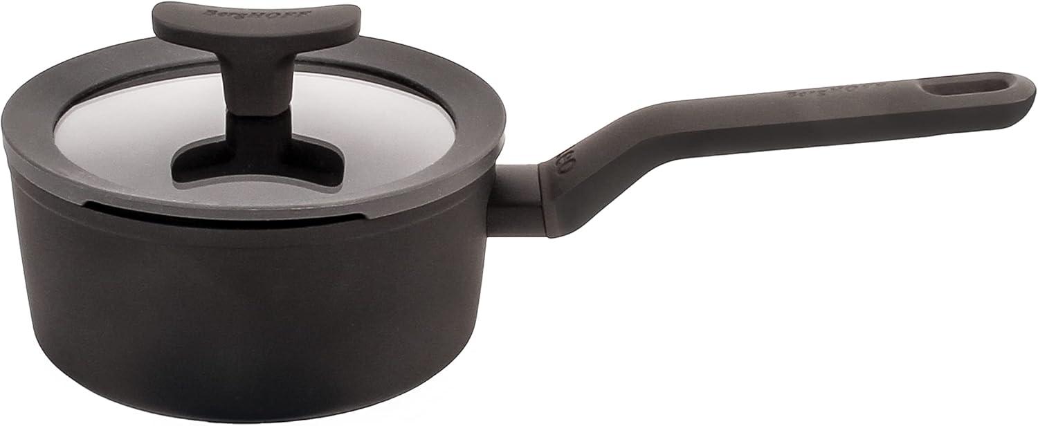 Black 10-Piece Non-Stick Aluminum Cookware Set with Glass Lids