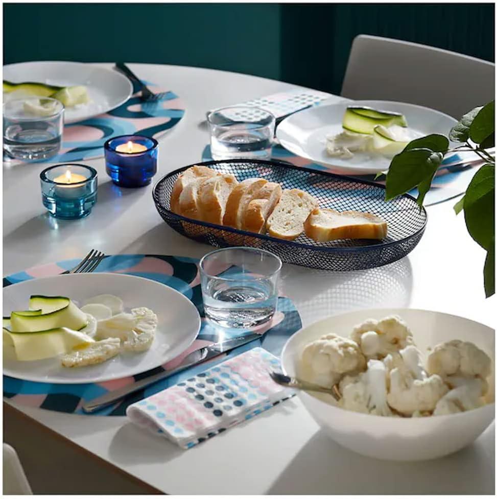 Elegant White Tempered Glass Serving Bowls Set of 6