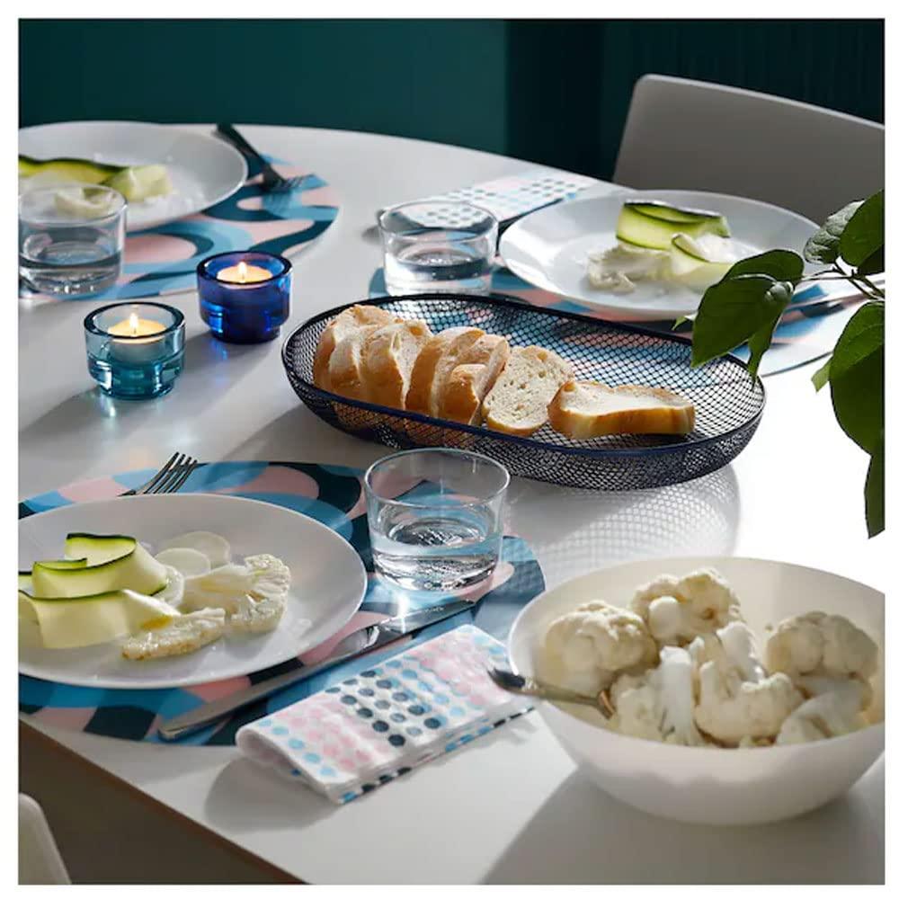Elegant White Tempered Glass Serving Bowls Set of 6