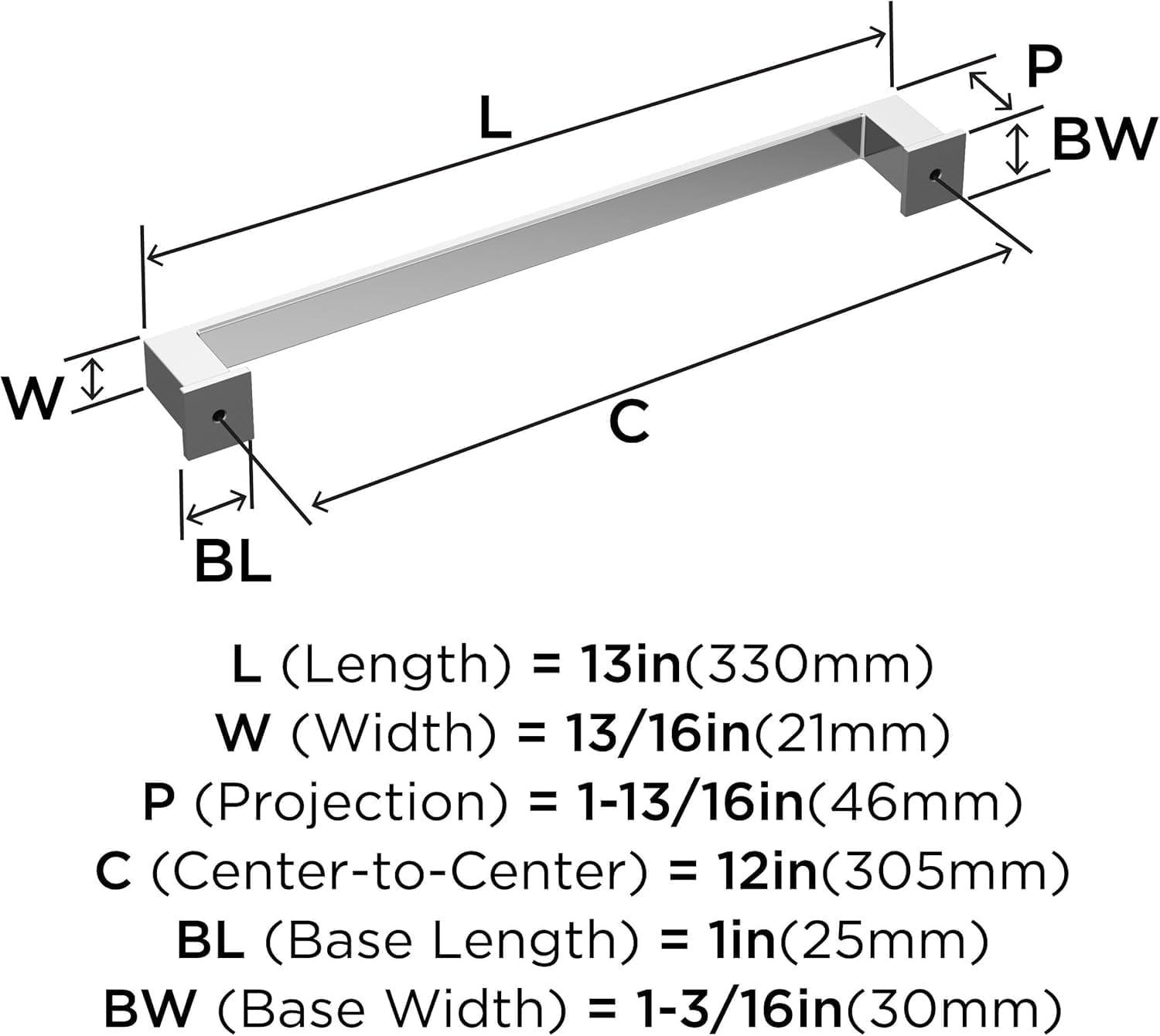 Appoint 12" Center to Center Appliance Pull