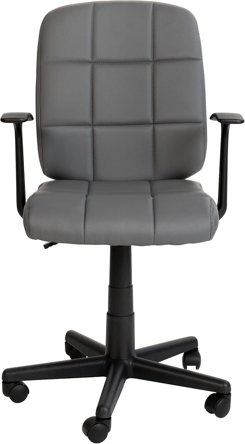 ColorLife Bonavant Mid-Back Quilted Vinyl Swivel Task Office Chair