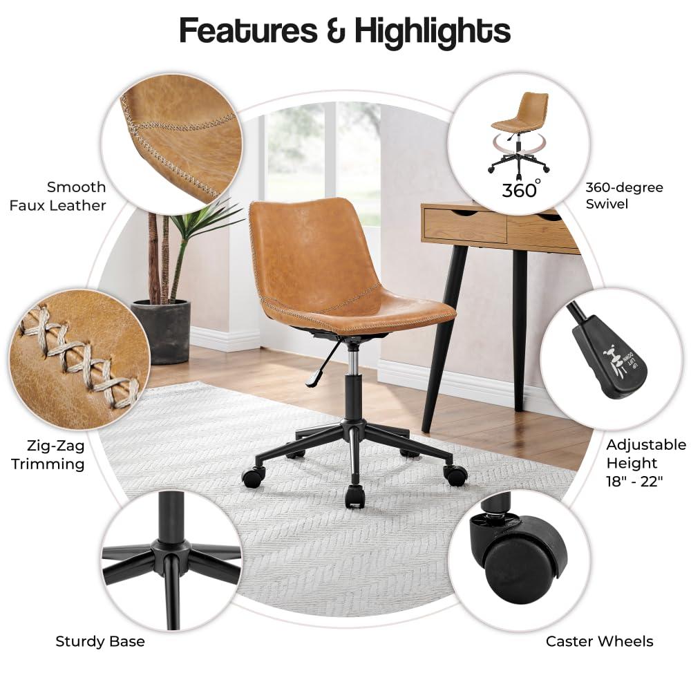 New Pacific Direct Clarke PU Swivel Office Chair