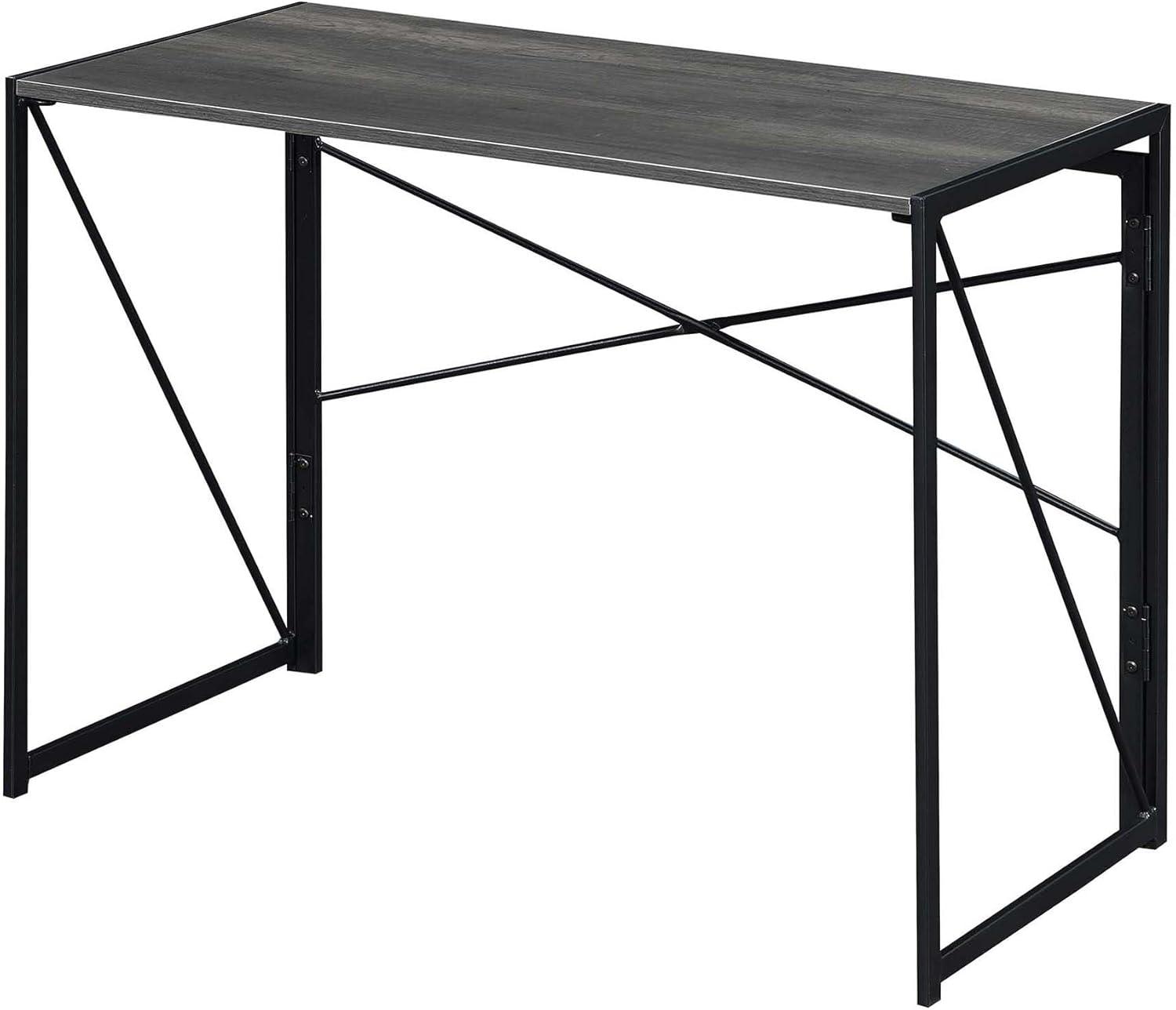 Convenience Concepts 29.50 inches Tall Xtra Folding Desk, Faux Birch/Black, All ages