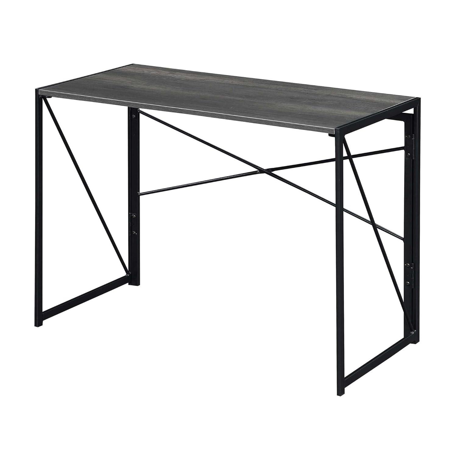 Convenience Concepts 29.50 inches Tall Xtra Folding Desk, Faux Birch/Black, All ages