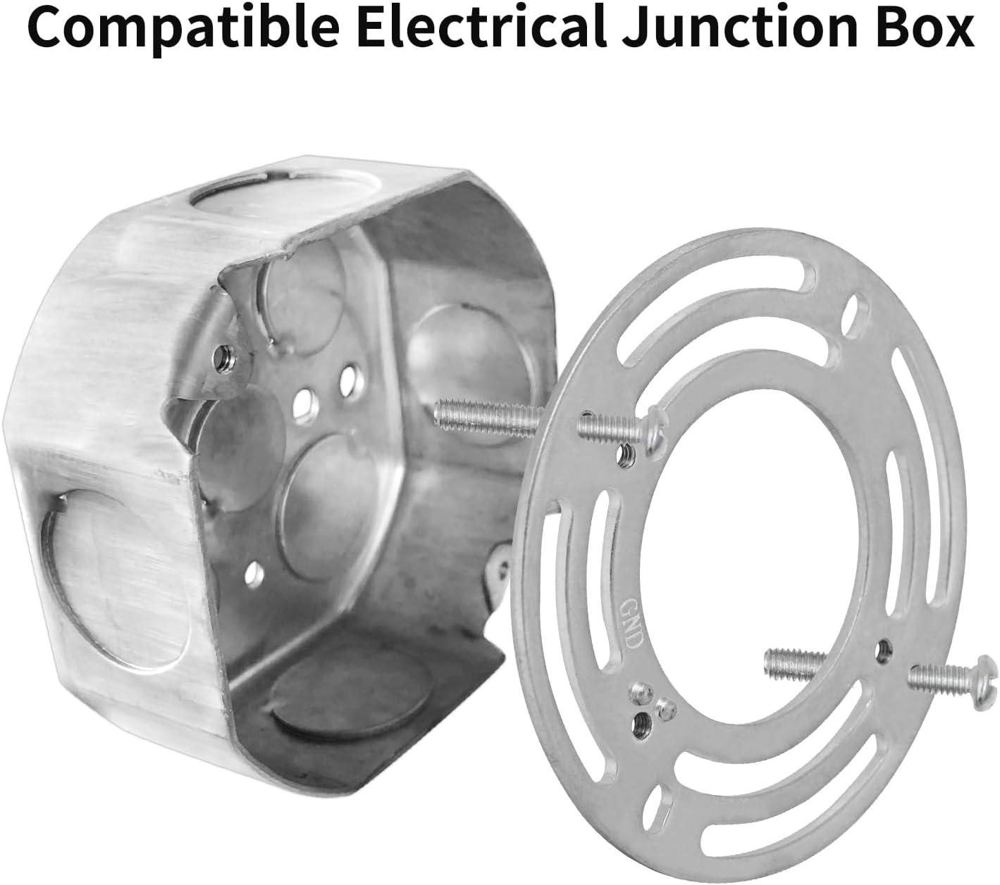 2 Pack Universal Light Fixture Mounting Bracket, 4 Inches Diameter Steel Round Light Crossbar, Mounting Bracket for Wall Light, Ceiling Light, Chandelier