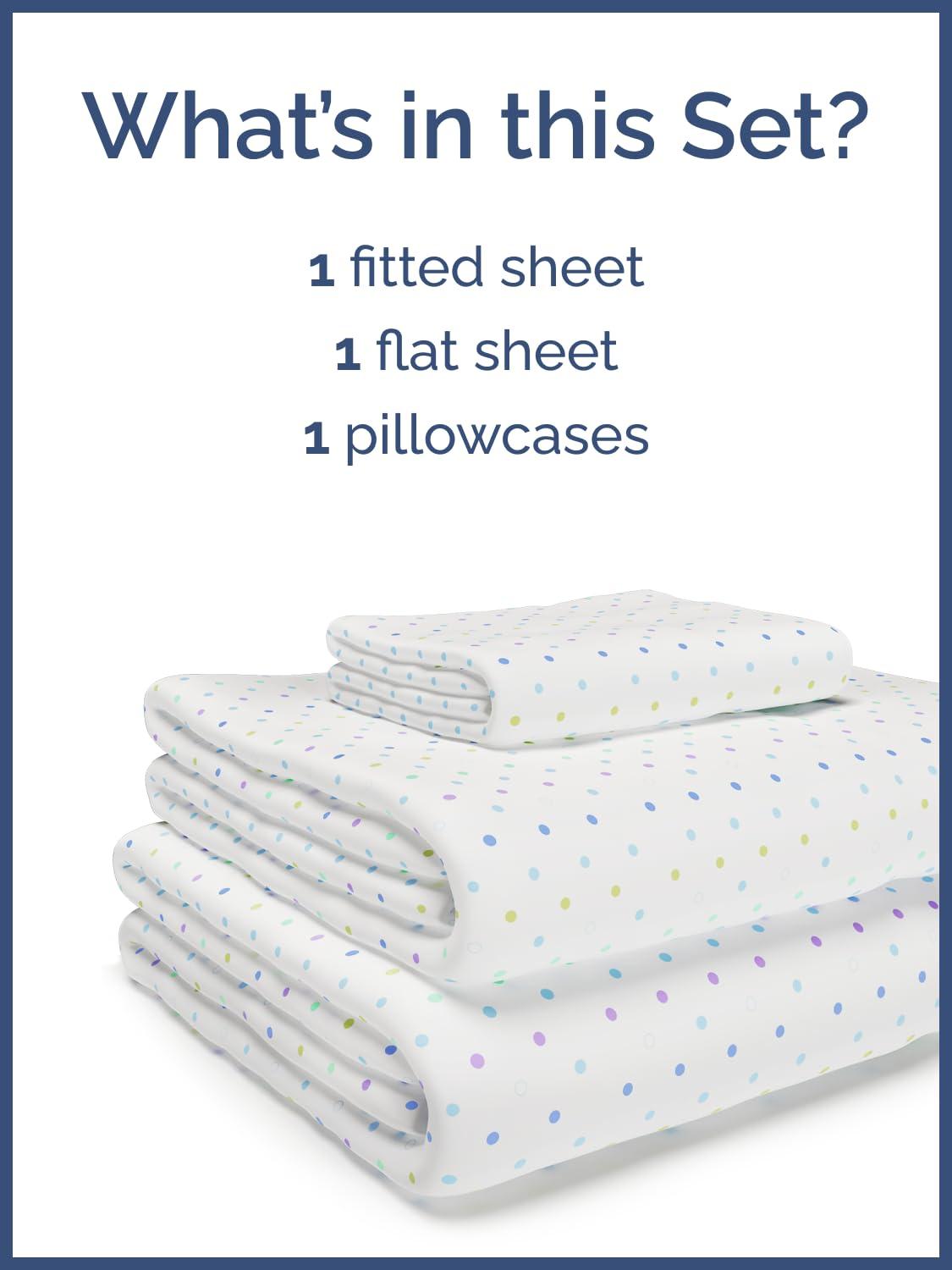 CGK Linens 4 Piece Kids Microfiber Sheet Set - Wrinkle Free - Cute, Cozy, Soft