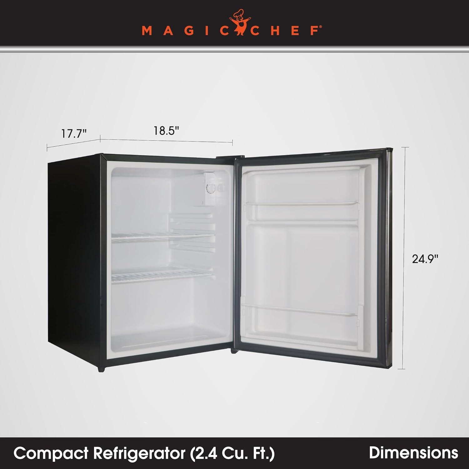 Magic Chef Magic Chef 2.4 Cubic Feet Freestanding Mini Fridge