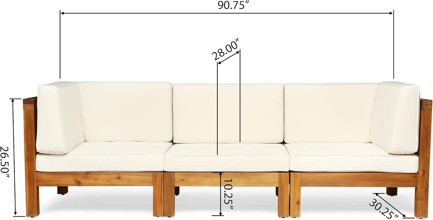 Highland Dunes 30.3'' Acacia Outdoor Patio Sofa