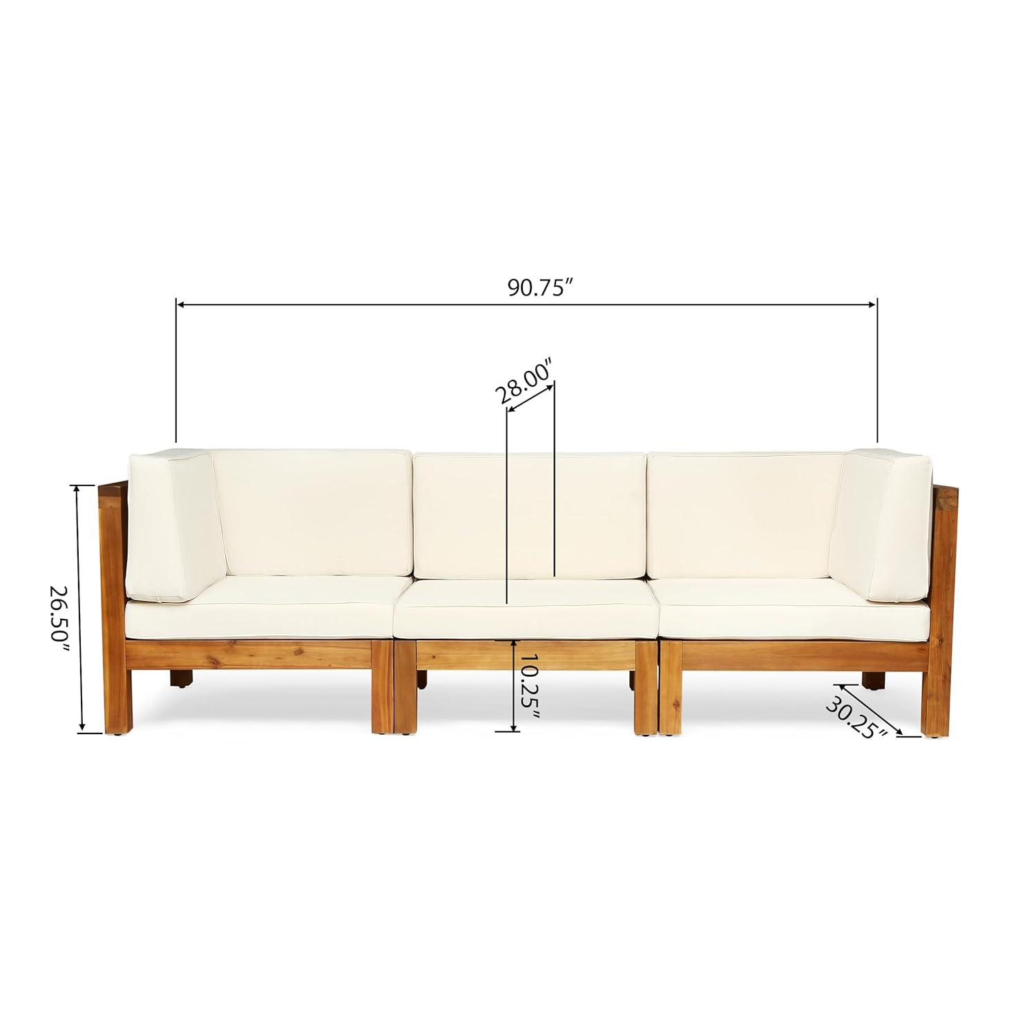 Highland Dunes 30.3'' Acacia Outdoor Patio Sofa
