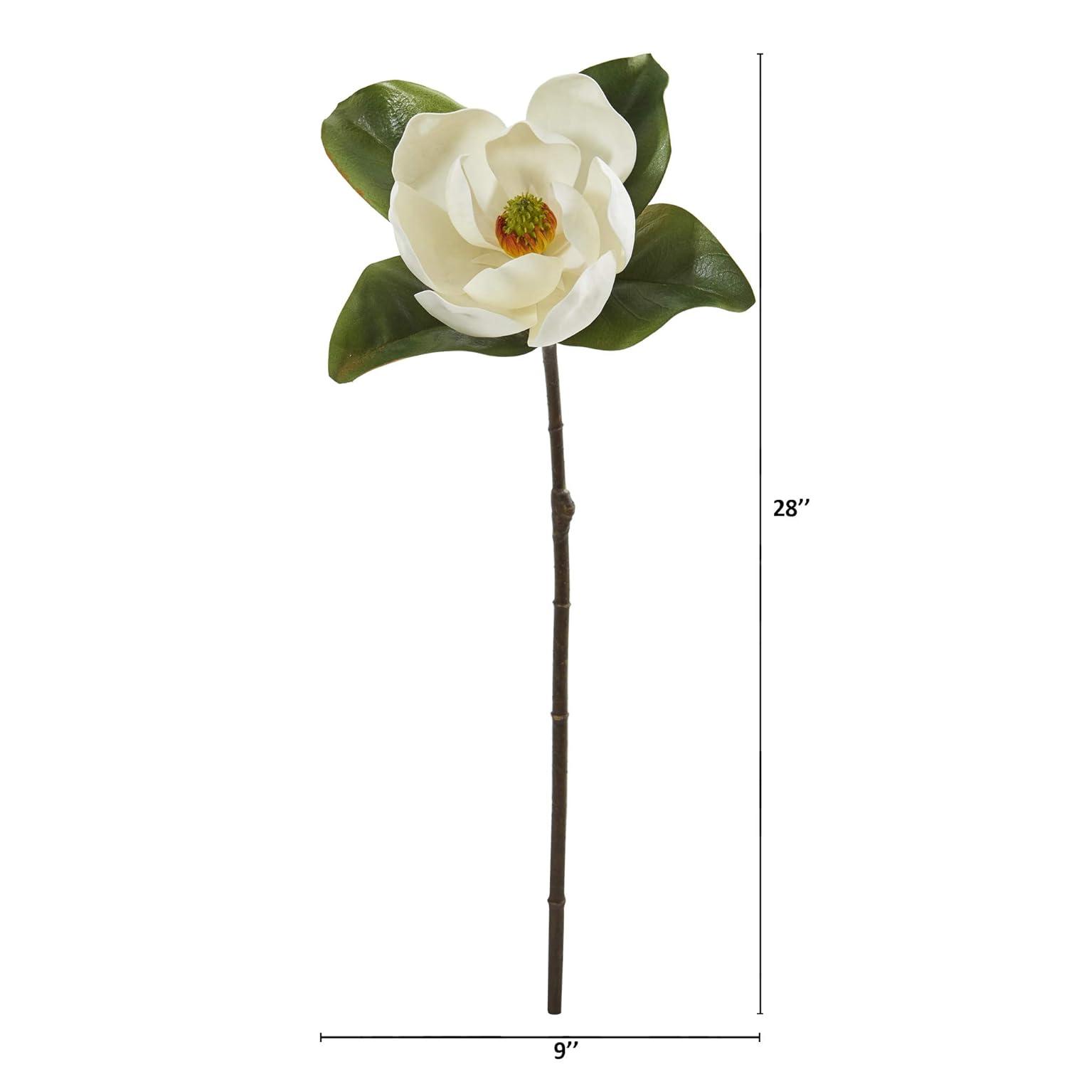 Nearly Natural 28in. Magnolia Artificial Flower (Set of 3)