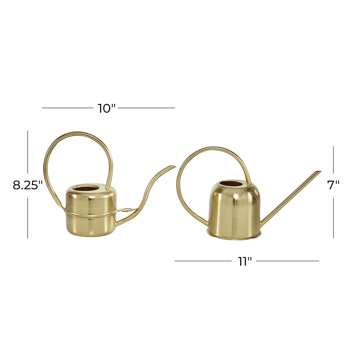 Set of 3 Glam Metal Planters Gold - Olivia & May: Indoor Iron Novelty Planters, No Drainage Hole, Tabletop Display