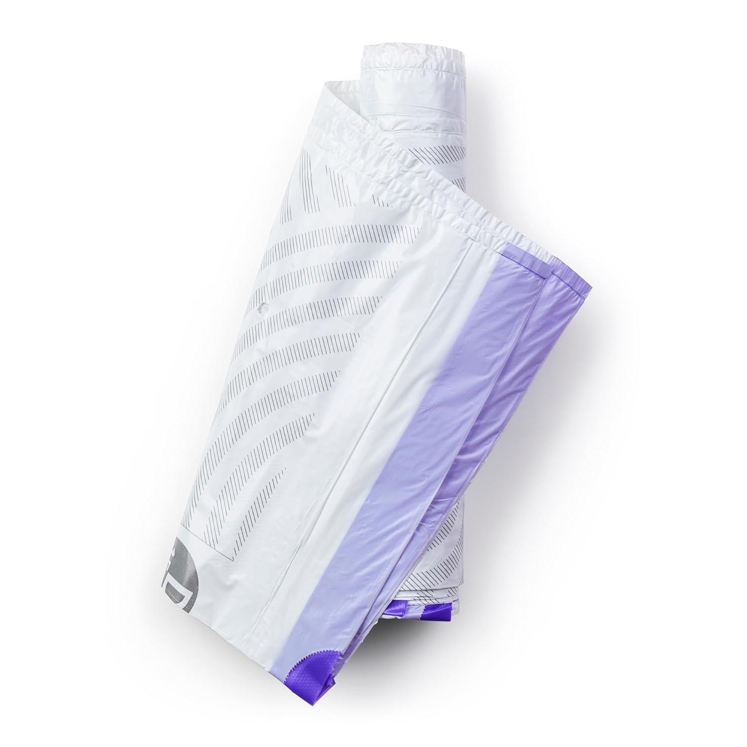 Brabantia PerfectFit Trash Bags (Size D / 4-5.3 Gal) Thick Plastic Trash Can Liners with Drawstring Handles (20 Bags)