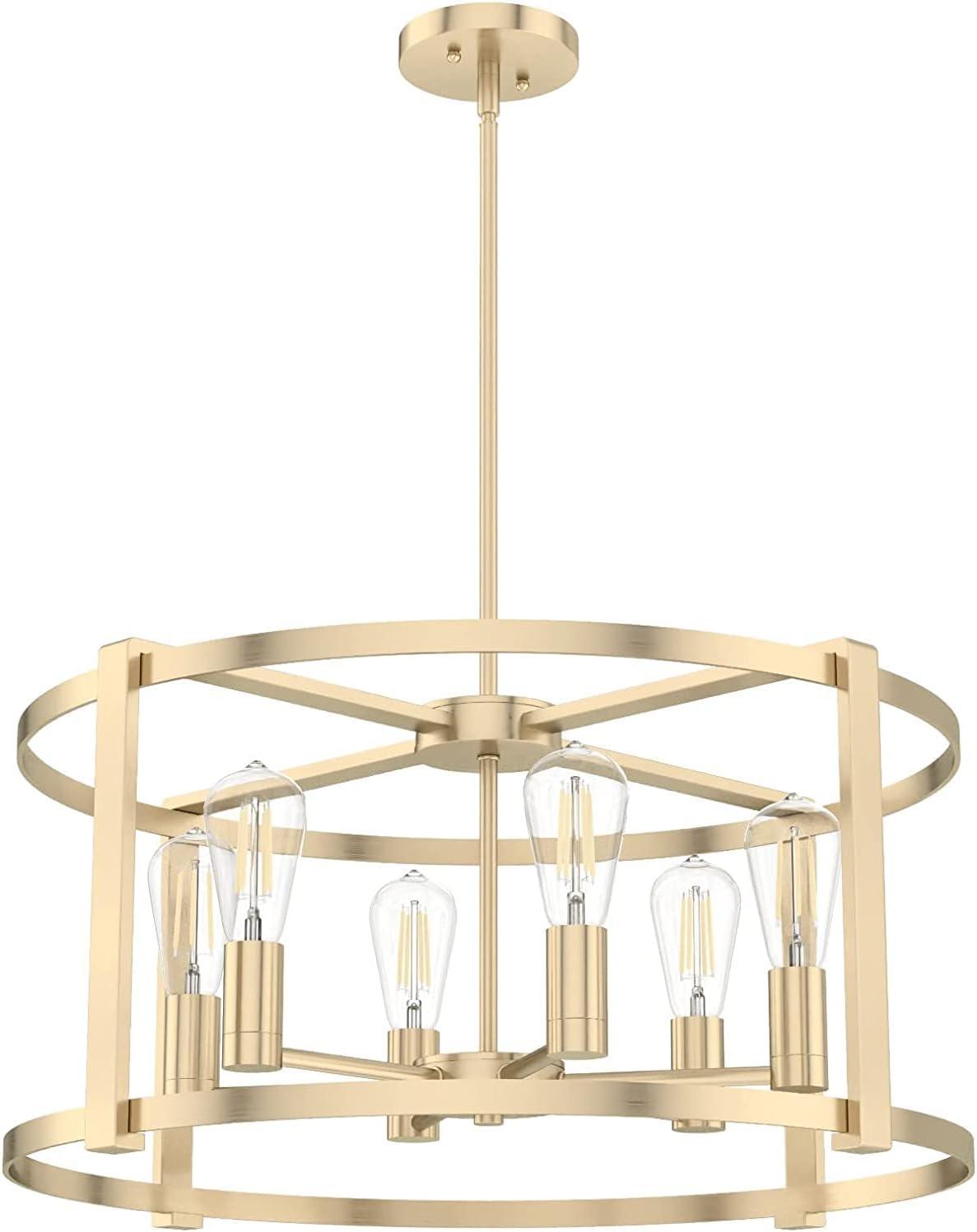 Astwood Alturas Gold 26" 6-Light Drum Chandelier