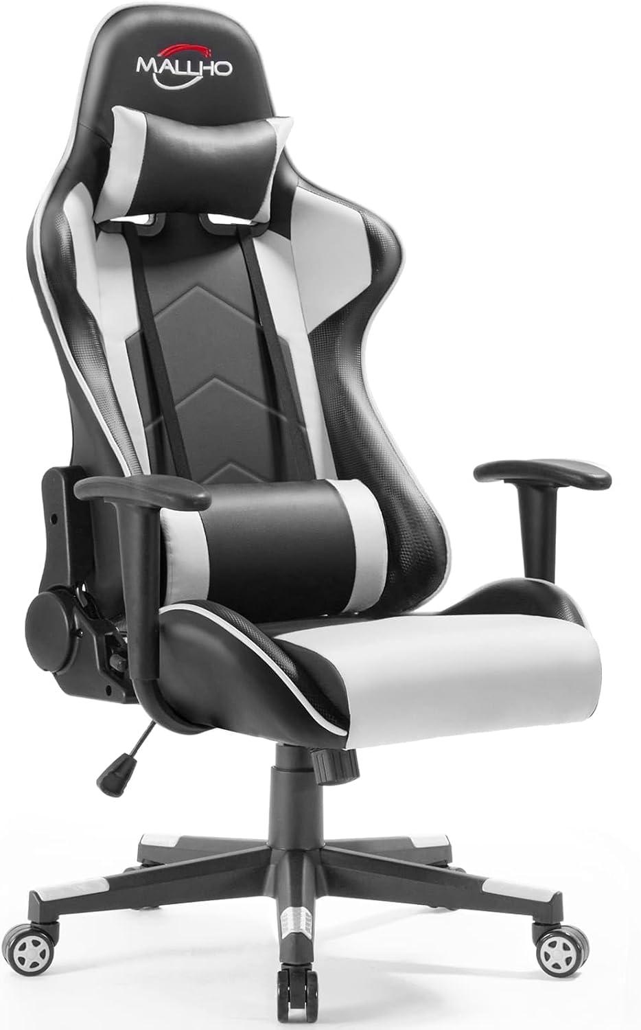 Polar Aurora Adjustable Ergonomic Faux Leather Swiveling PC & Racing Game Chair