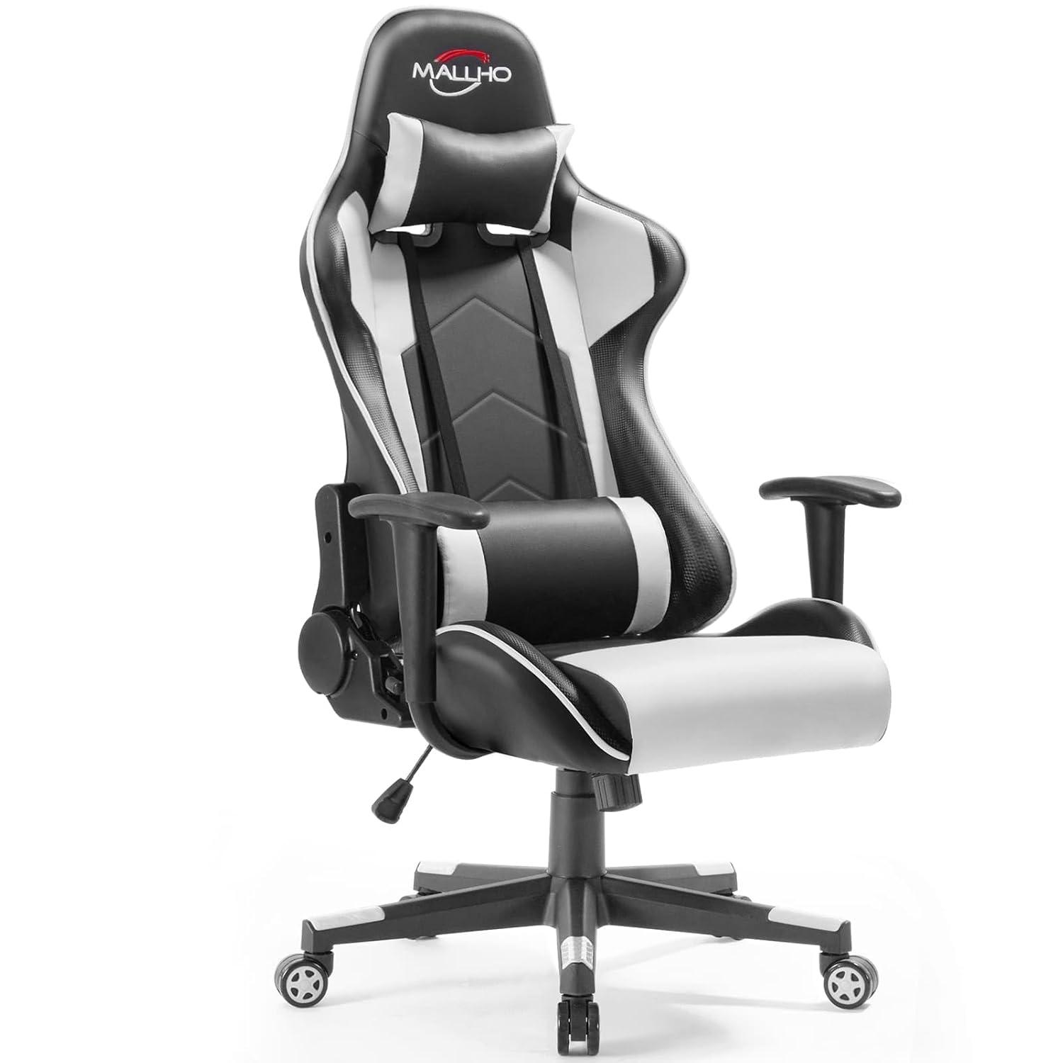 Polar Aurora Adjustable Ergonomic Faux Leather Swiveling PC & Racing Game Chair
