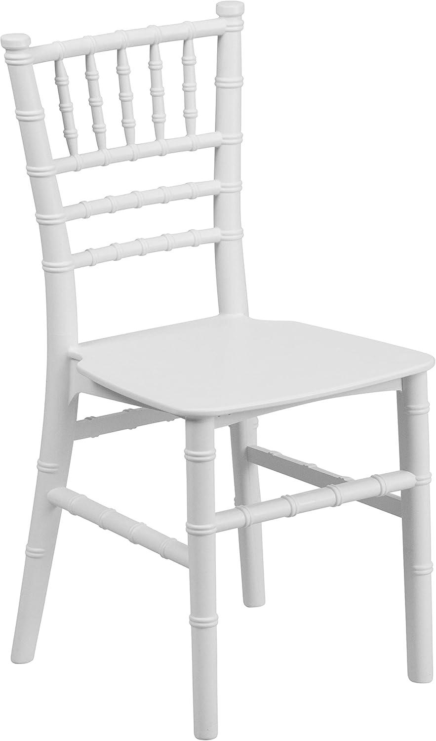 Elegant Kids White Resin Chiavari Event Chair Set