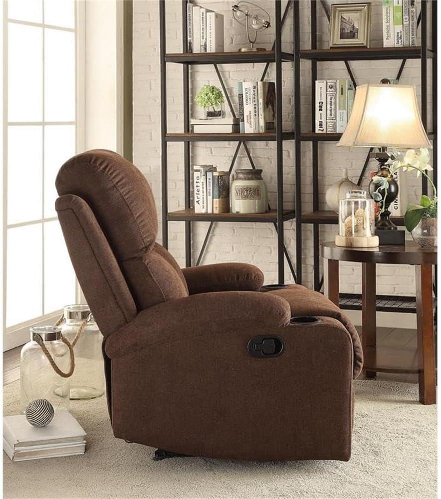 Rosia Homey Recliner , Beige Linen- Saltoro Sherpi