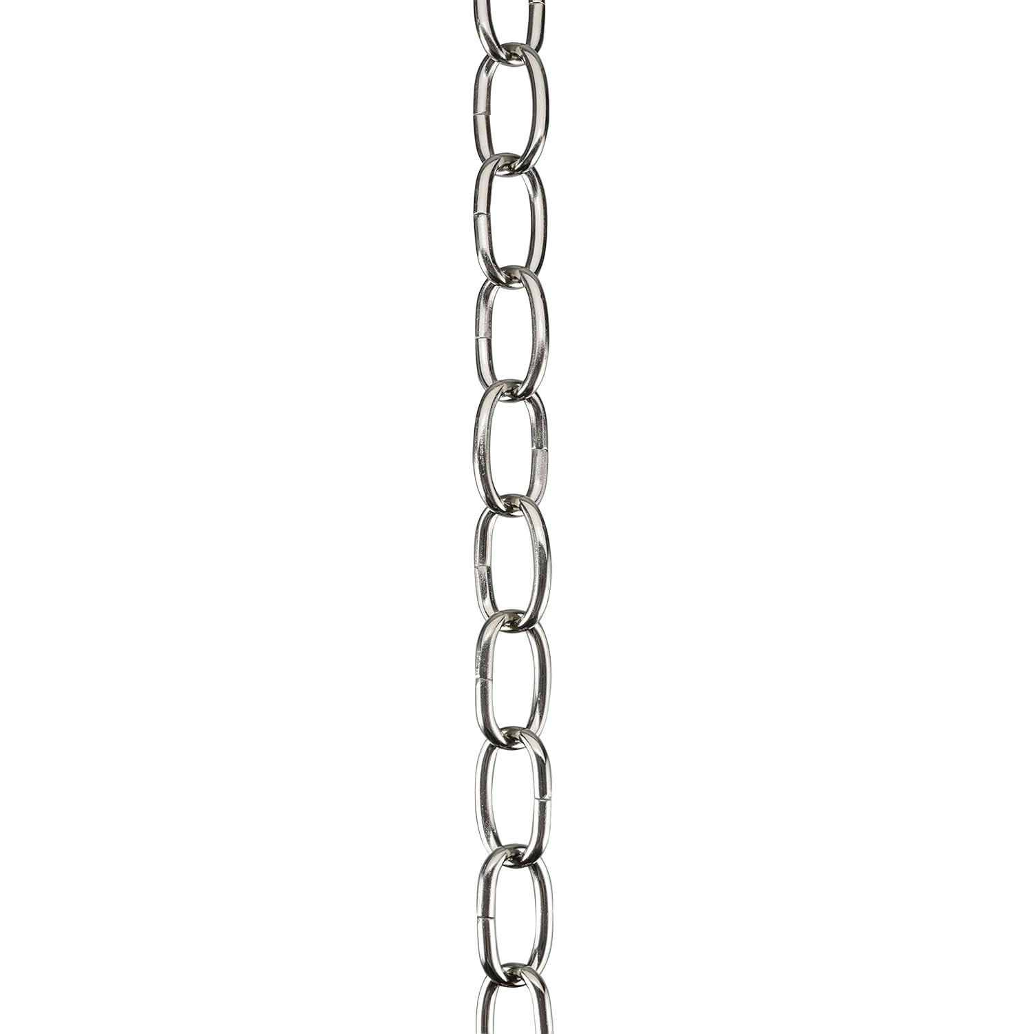 Aspen Creative 21110-51,Steel 10 Feet Heavy Duty Chain For Hanging Up Maximum Weight 40 Pounds-Lighting Fixture/Swag Light/Plant In Antique Brass.11 Gauge.